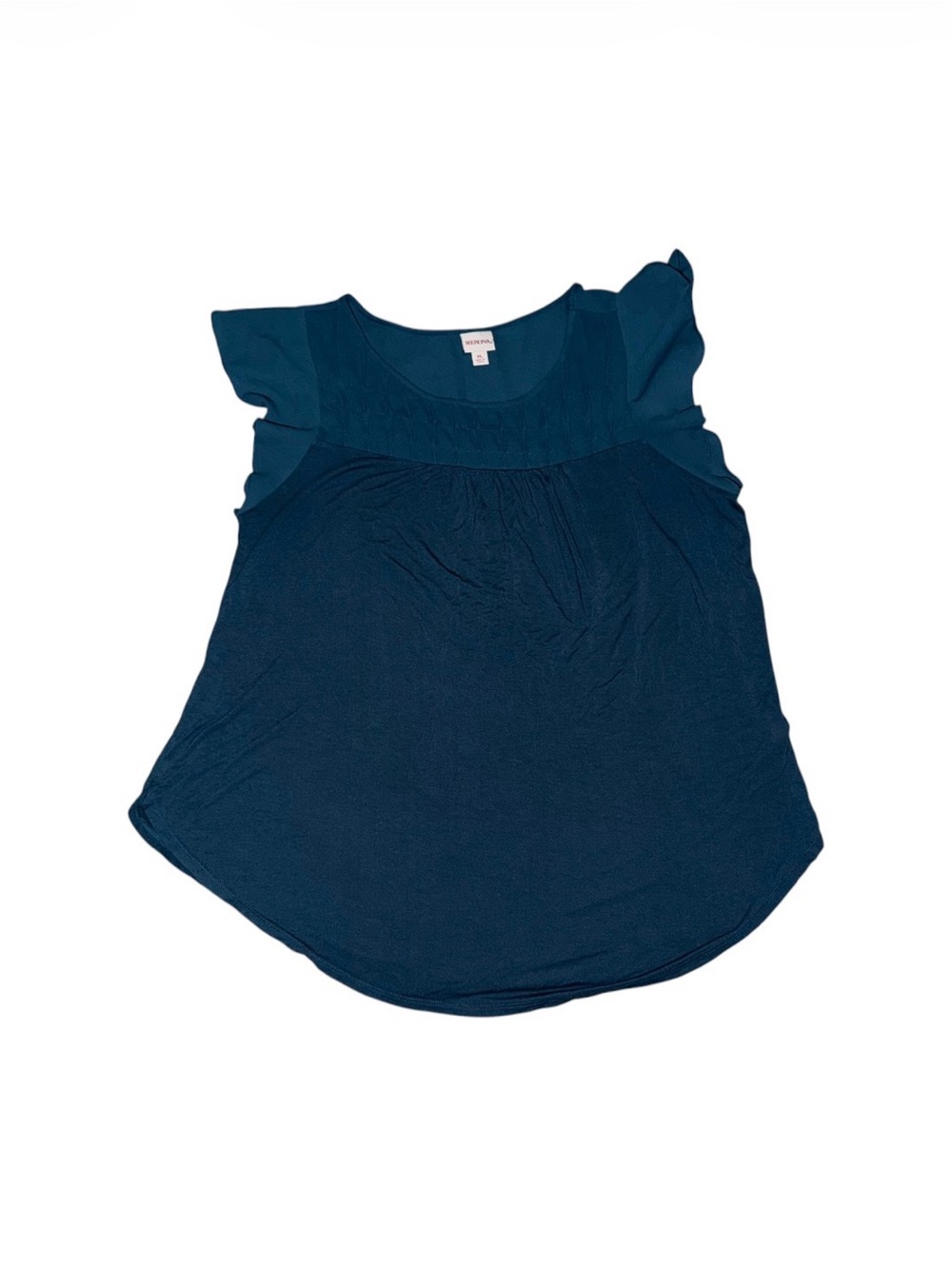 Merona Blue Flutter Sleeve Tee